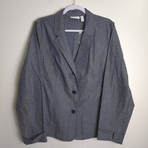 d&CO Denim + Company Cotton Blue 3 Button Casual Comfy Jacket L‎